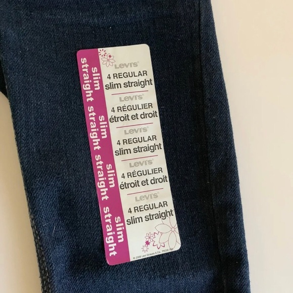 Girls Levi's Jeans, Size 4 Regular, Slim Straight, with Adjustable Waistband - Picture 7 of 7
